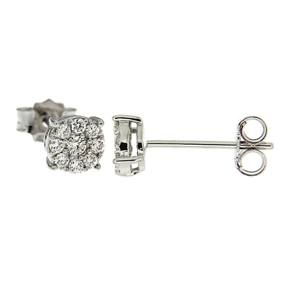 Orecchini Rosetta con Diamanti CT 0.10