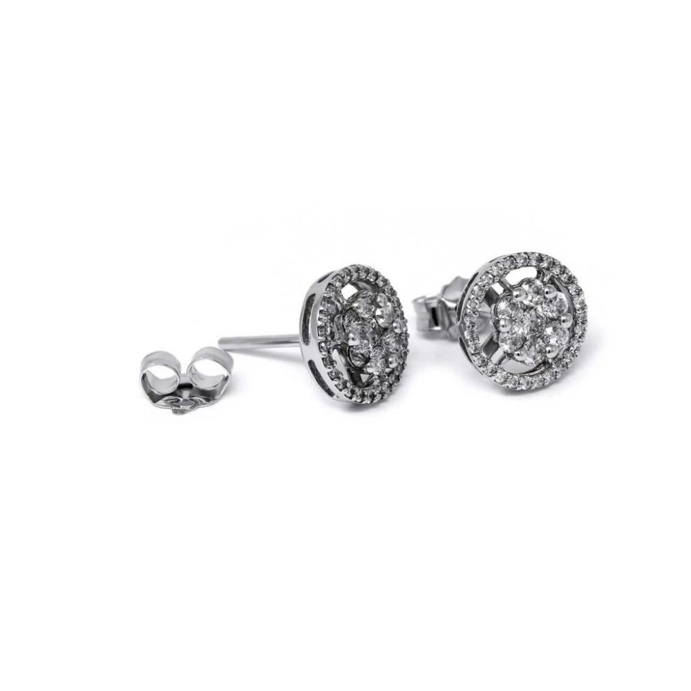 Orecchini Tondi con Diamanti CT 0.80