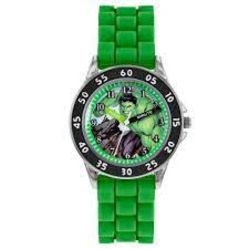 Orologio Da Ragazzi Con Cinturino In Silicone Verde Al Quarzo Avengers Hulk Disney AVG9032