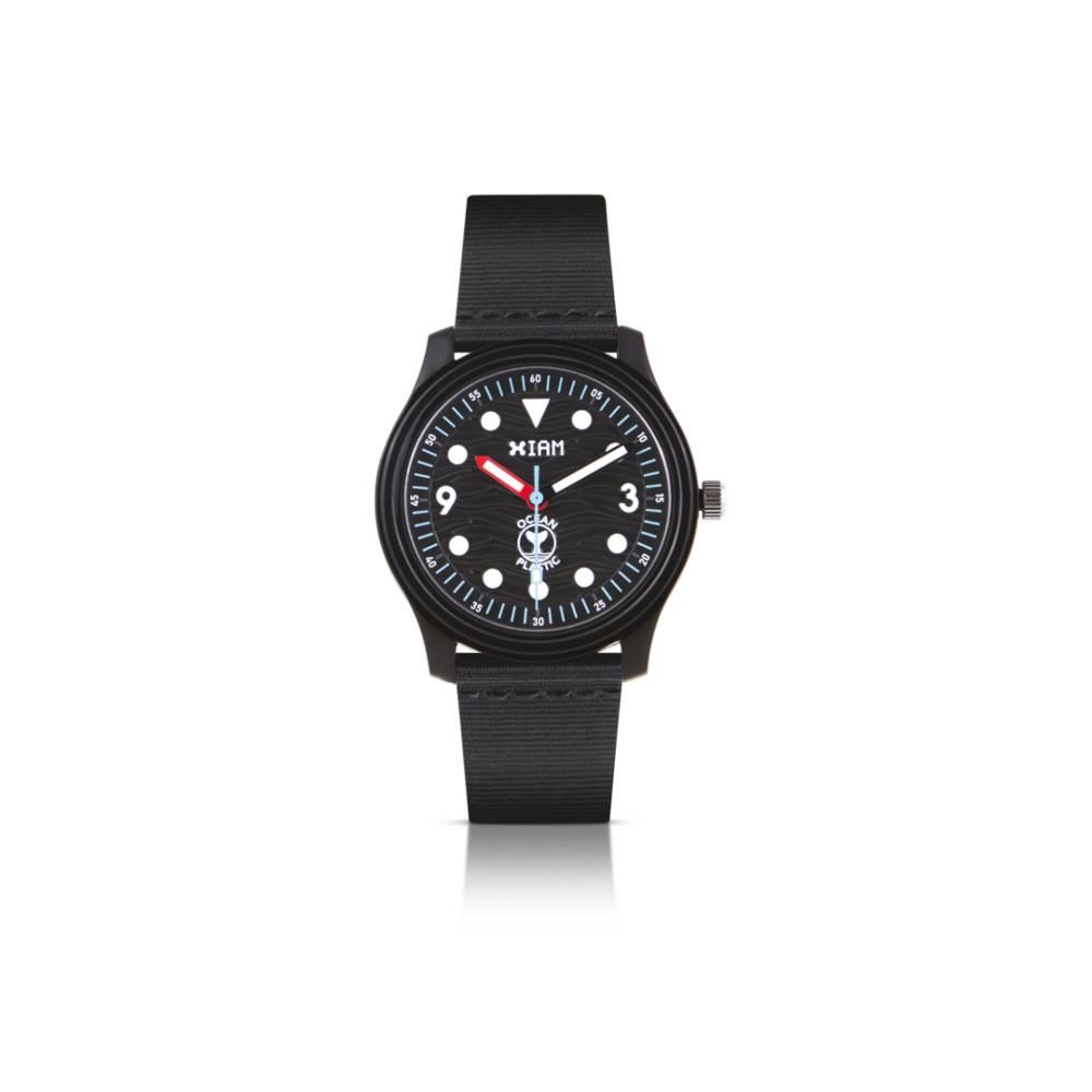 Orologio IAM in plastica riciclata cassa M – Cassa e cinturino nero
