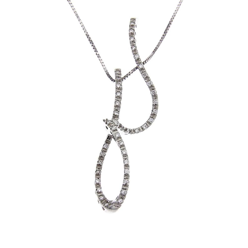 Pendente Stilizzato con 40 Diamanti CT 0.52