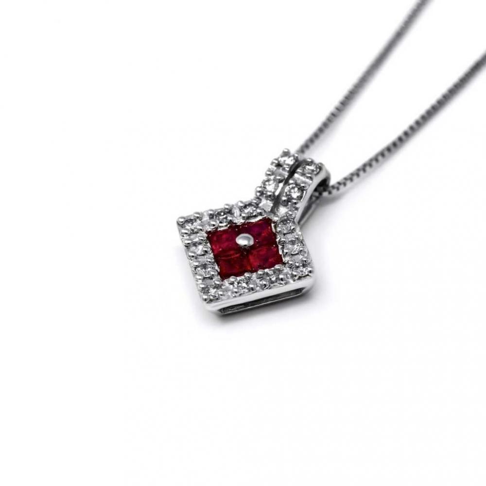 Pendente con Diamanti e Rubini