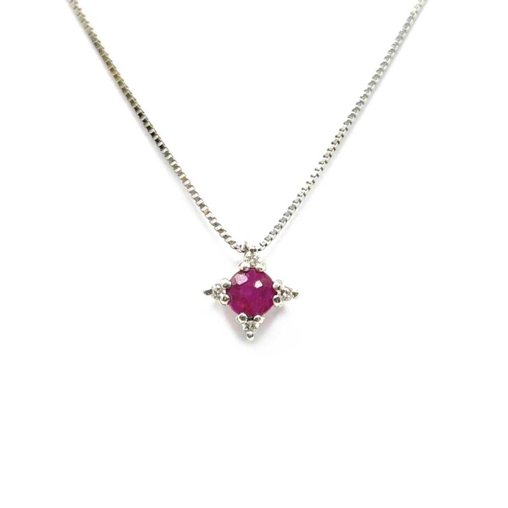 Pendente con Rubino e Diamanti in Oro 9kt