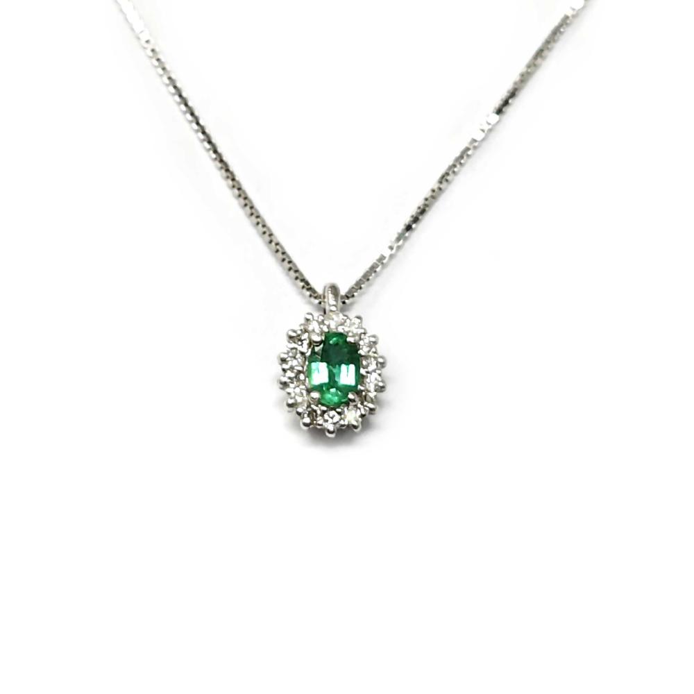 Pendente con Smeraldo e Diamanti