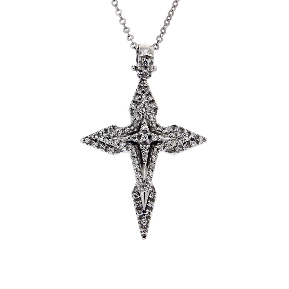 Pendente Croce con Diamanti Bianchi CT 0.30