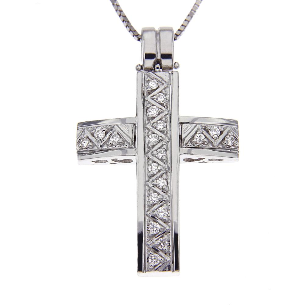 Pendente Croce con Diamanti CT 0.23