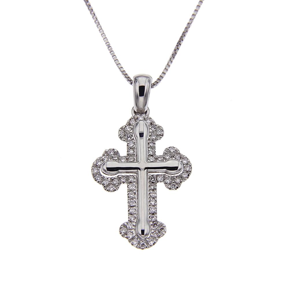 Pendente Croce con Diamanti CT 0.29