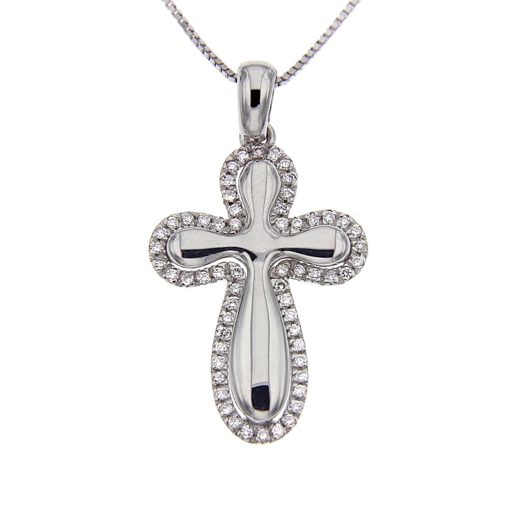 Pendente Croce con Diamanti CT 0.30