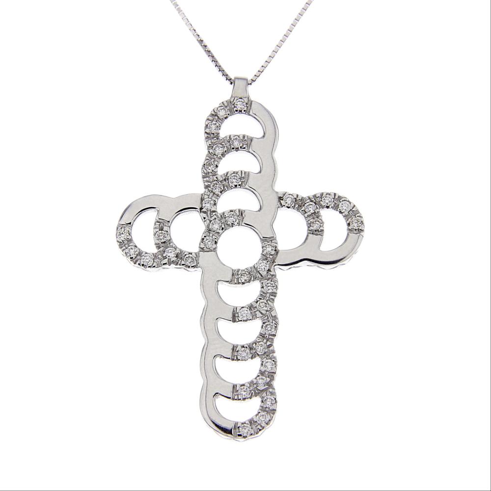 Pendente Croce con Diamanti CT 0.31