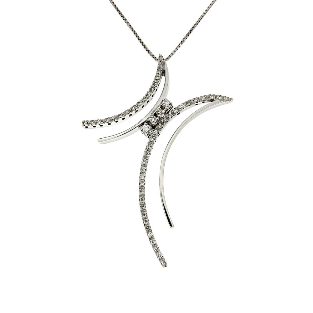 Pendente Croce con Diamanti CT 0.40