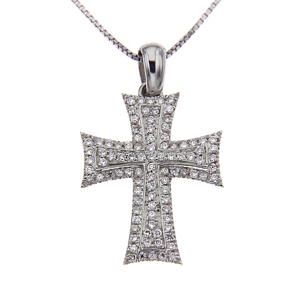 Pendente Croce con Diamanti CT 0.47
