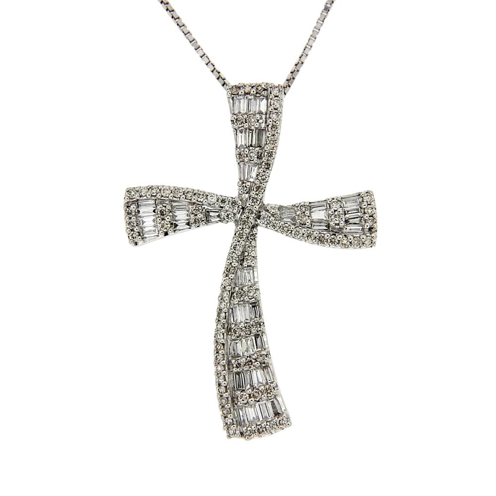 Pendente Croce con Diamanti CT 0.66
