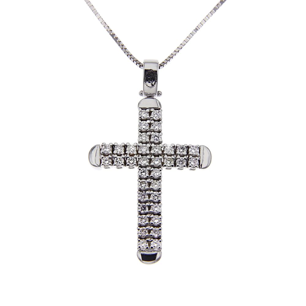 Pendente Croce con Diamanti CT 0.72
