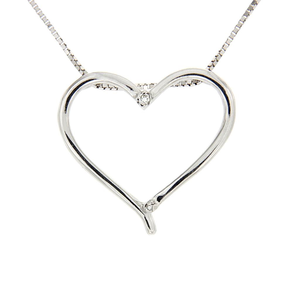 Pendente Cuore con Diamanti CT 0.03