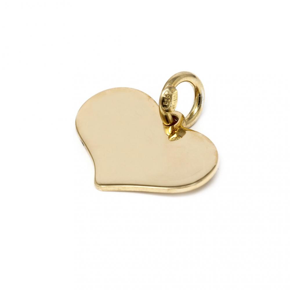 Pendente Cuore in Argento 925 Giallo cm 2.3