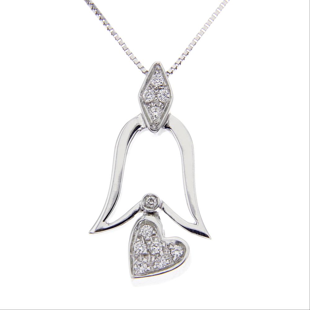 Pendente Fantasia Campana con Cuore CT 0.10