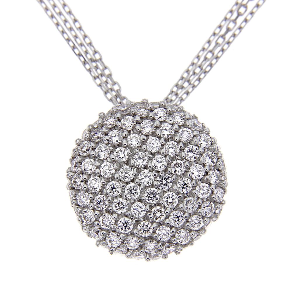 Pendente in Oro Bianco e Diamanti CT 1.06