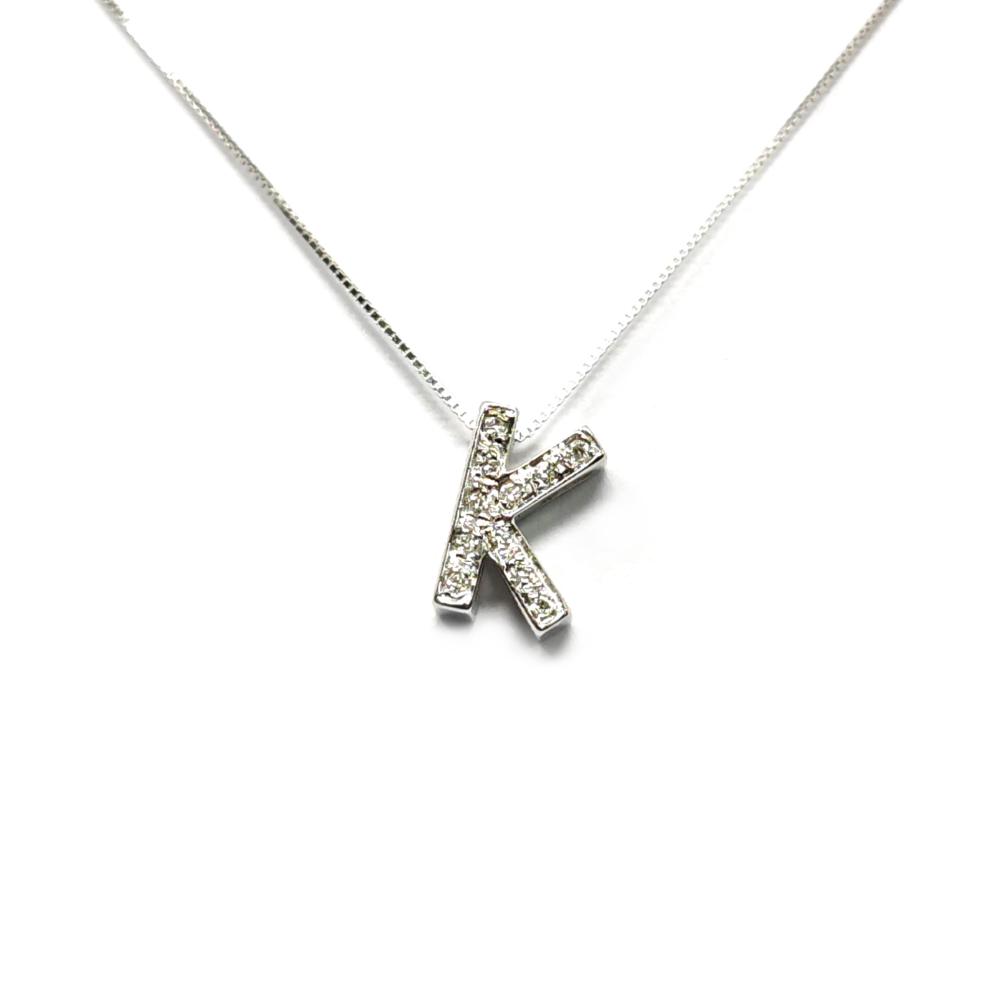 Pendente Lettera K CT 0.04