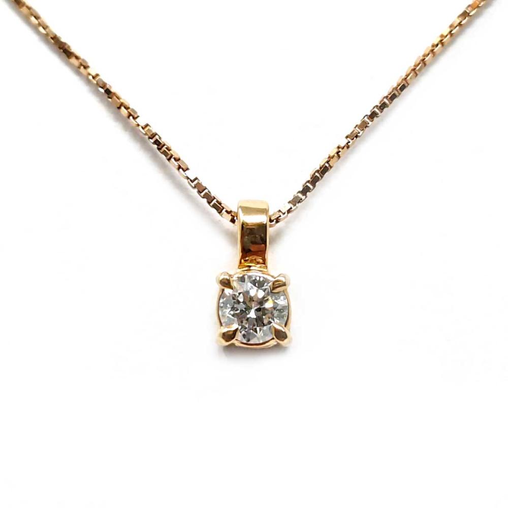 Pendente Punto Luce in Oro Rosa CT 0.15