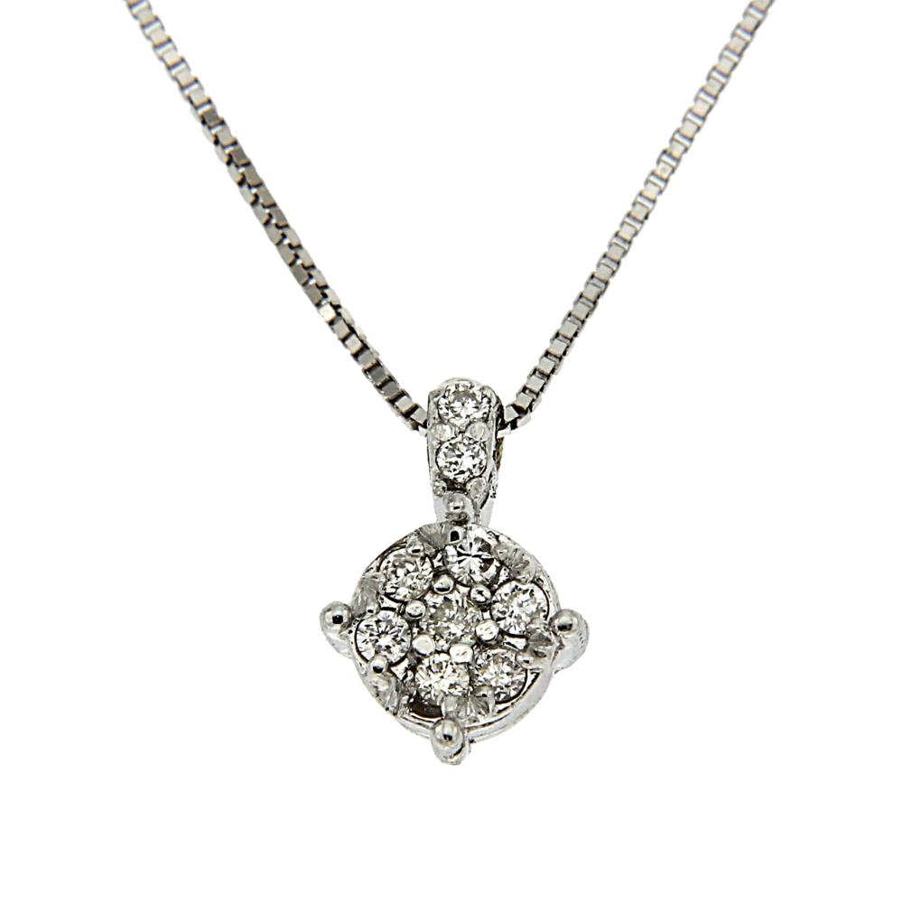 Pendente Rosetta con Diamanti CT 0.05