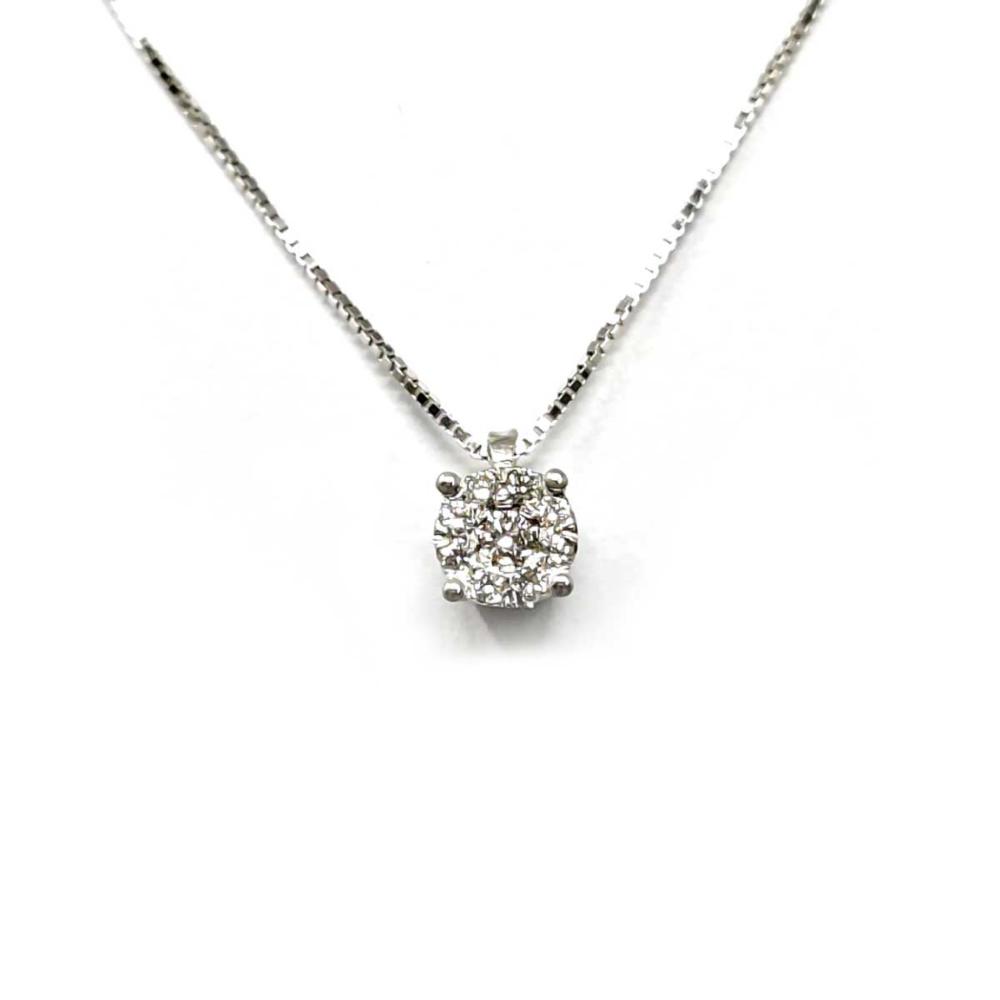 Pendente Rosetta con Diamanti CT 0.06