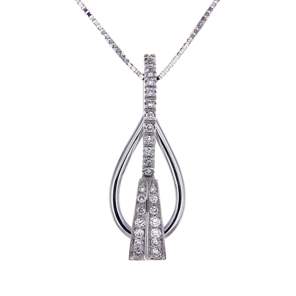 Pendente Stilizzato con 26 Diamanti CT 0.29