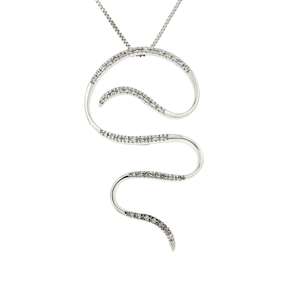 Pendente Stilizzato con 49 Diamanti CT 0.38