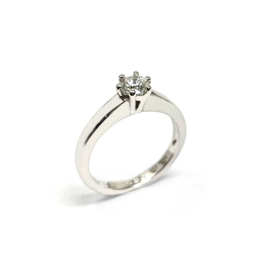 Anello Solitario CT 0.53 con Certificato LASER