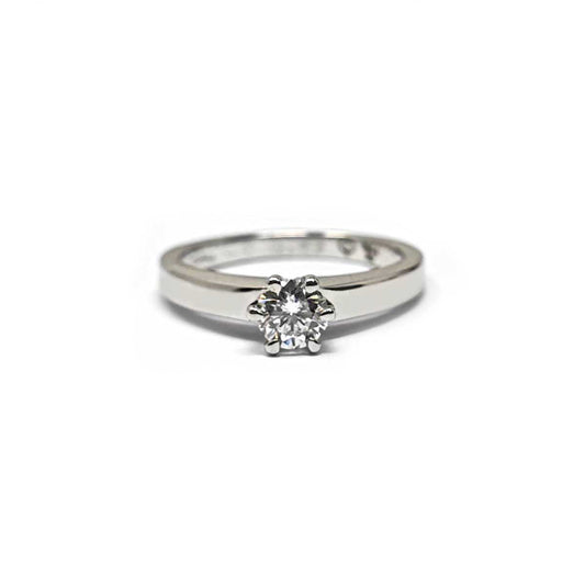 Anello Solitario CT 0.53 con Certificato LASER