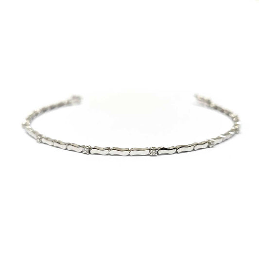 Bracciale Semirigido  con 10 Diamanti CT 0.20