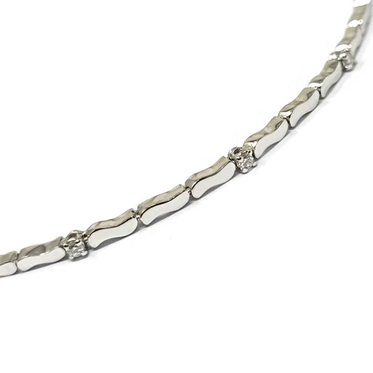 Bracciale Semirigido  con 10 Diamanti CT 0.20