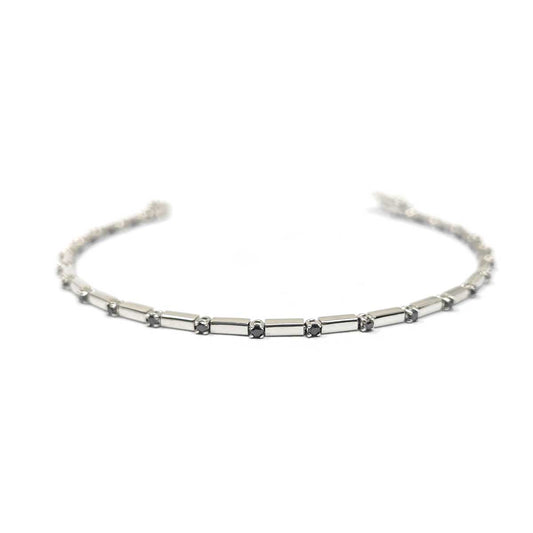 Bracciale Semirigido con 24 Diamanti Neri CT 0.48
