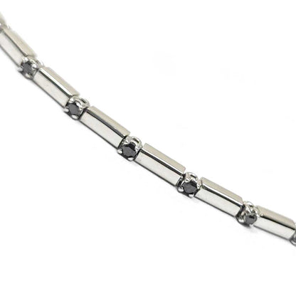 Bracciale Semirigido con 24 Diamanti Neri CT 0.48