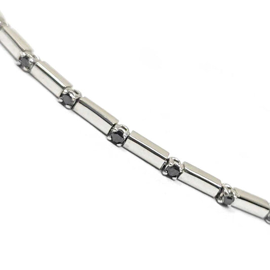 Bracciale Semirigido con 24 Diamanti Neri CT 0.48