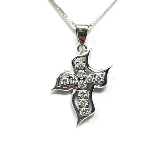 Croce Stilizzata con Diamanti CT. 0.45