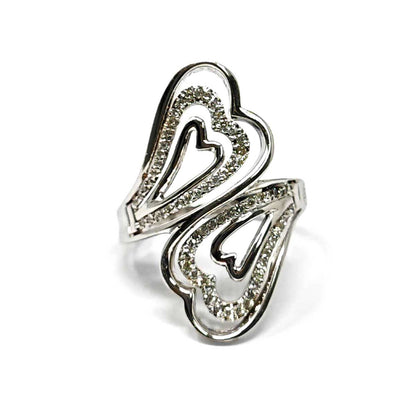Anello Cuori Stilizzati con Diamanti CT 0.38