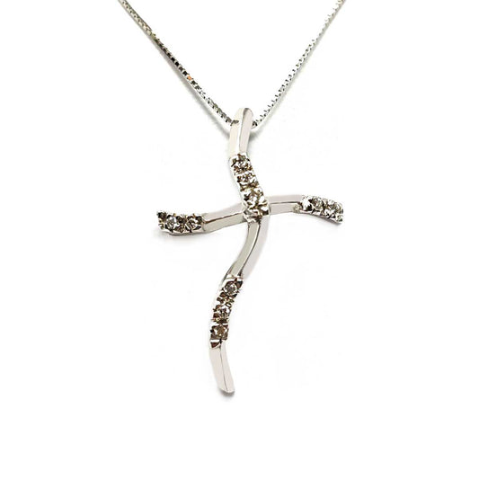 Pendente Croce con Diamanti CT 0.14