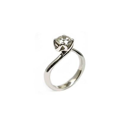 Anello Solitario con Diamante Certificato IGI Laser CT 1.12