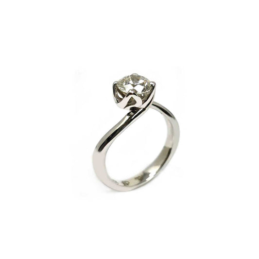 Anello Solitario con Diamante Certificato IGI Laser CT 1.12