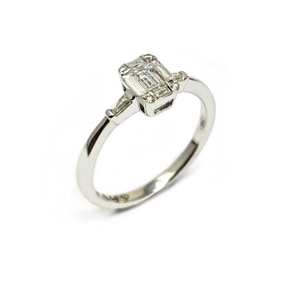 Anello con Diamanti Taglio Baguette CT 0.44