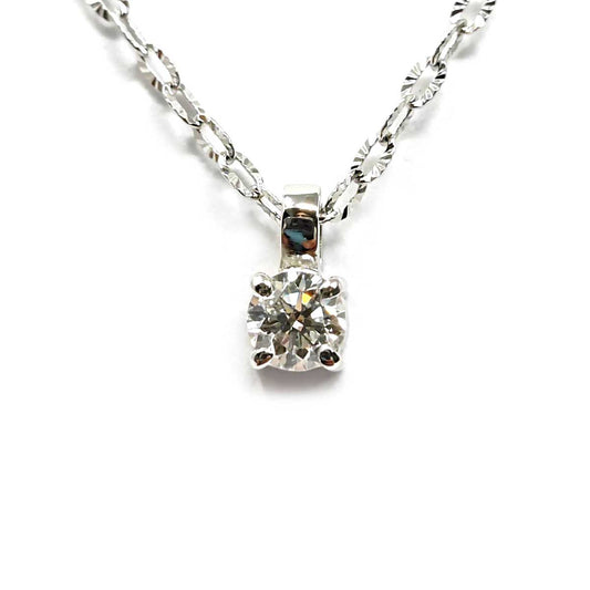 Pendente Punto Luce con Diamante CT 0.37 VVS2 E Certificato HRD Laser