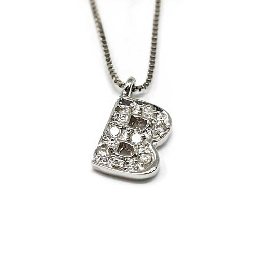 Pendente Lettera B con Diamanti CT 0.07