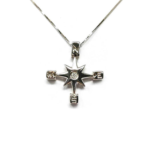 Pendente Rosa dei Venti con Diamante CT 0.04