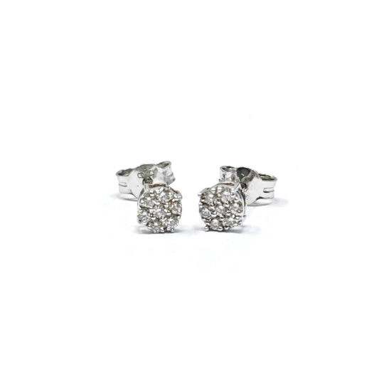 Orecchini Rosetta con Diamanti CT 0.05