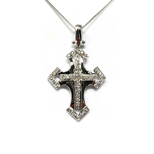 Pendente Croce con Diamanti CT 0.45
