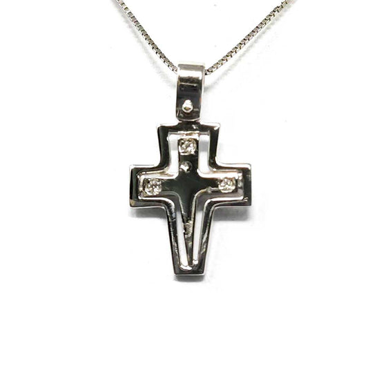 Pendente Croce con Diamanti CT 0,02