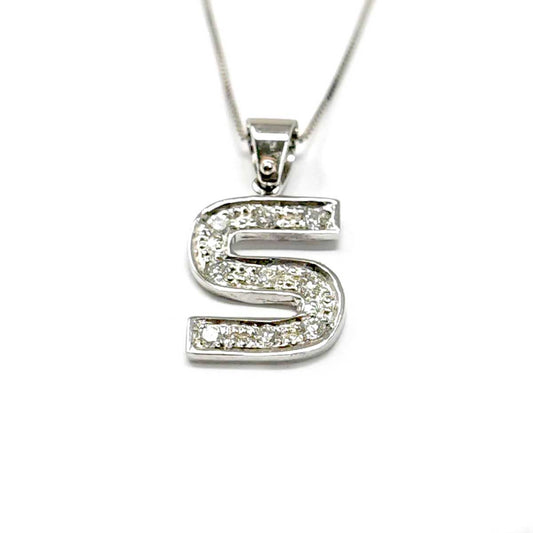 Pendente Lettera S CT 0.18