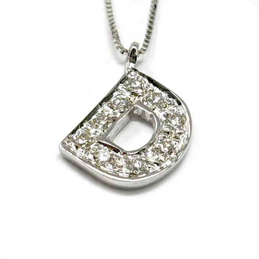 Pendente Lettera D con Diamanti CT 0.16