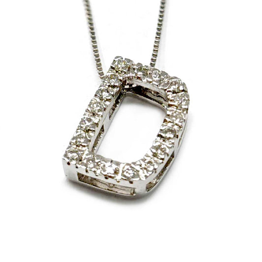 Pendente Lettera D con Diamanti CT 0.27