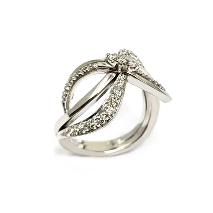 Anello Stilizzato con Diamanti CT 0.40